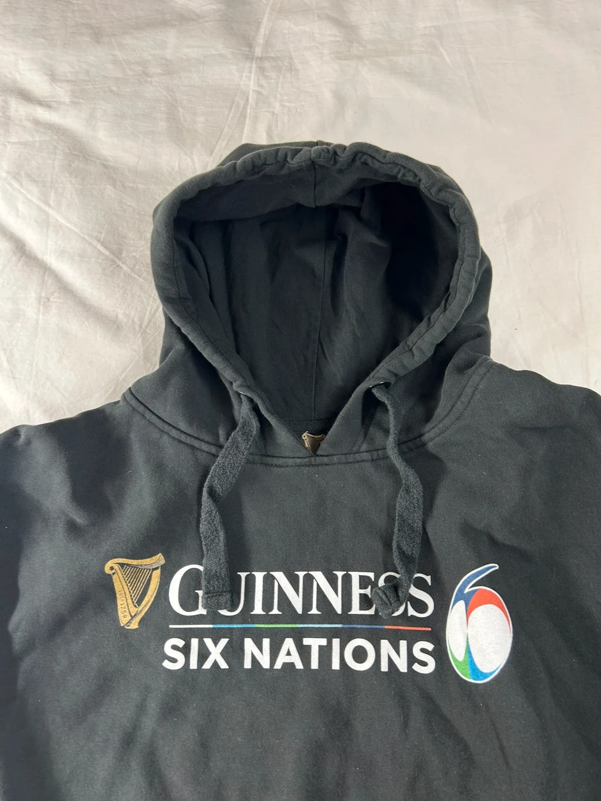 Zwarte Guinness Six Nations rugby's grootste kampioenschap hoodie trui maat xl – photo 2
